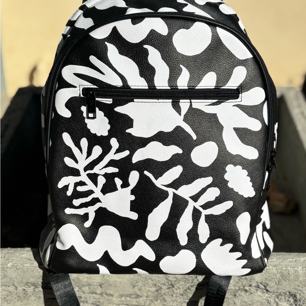 Black and White Patterned Backpack